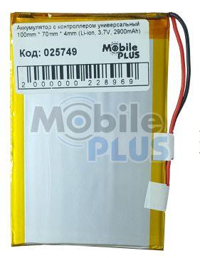 Акумулятор з контролером універсальний 100*70*4mm (Li-ion, 3.7V, 4070100, 3500mAh), фото 1