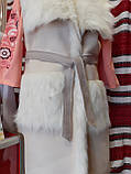 Жилетка шкіряна з хутром Жилетка кожаная с мехом, фото 6