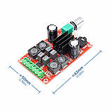 Підсилювач звуку 2х50W клас D, модуль TPA3116 з регулятором гучності, фото 6