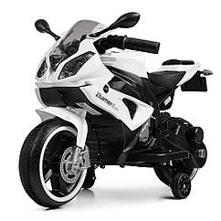 Дитячий електромобіль Мотоцикл M 4103-1, BMW, світло коліс, білий