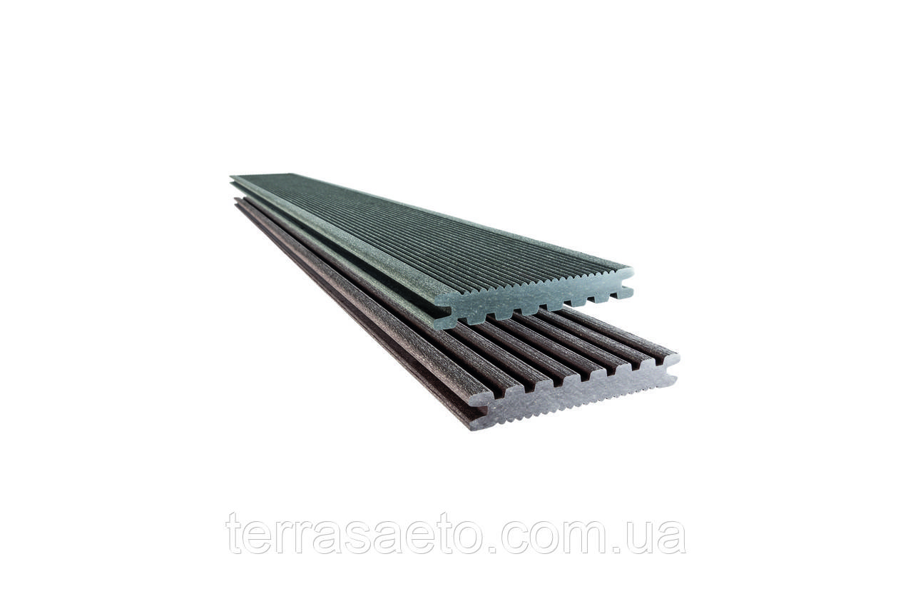 Композитна квадратна дошка EasyDeck® TREND (terra, graphit) 19 x 130 мм, фото 1