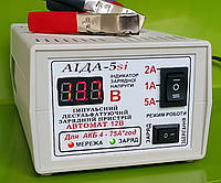 Зарядное устройство для авто аккумуляторов АИДА-5si 12В, АКБ гелевый/кислотный 4-75А/час