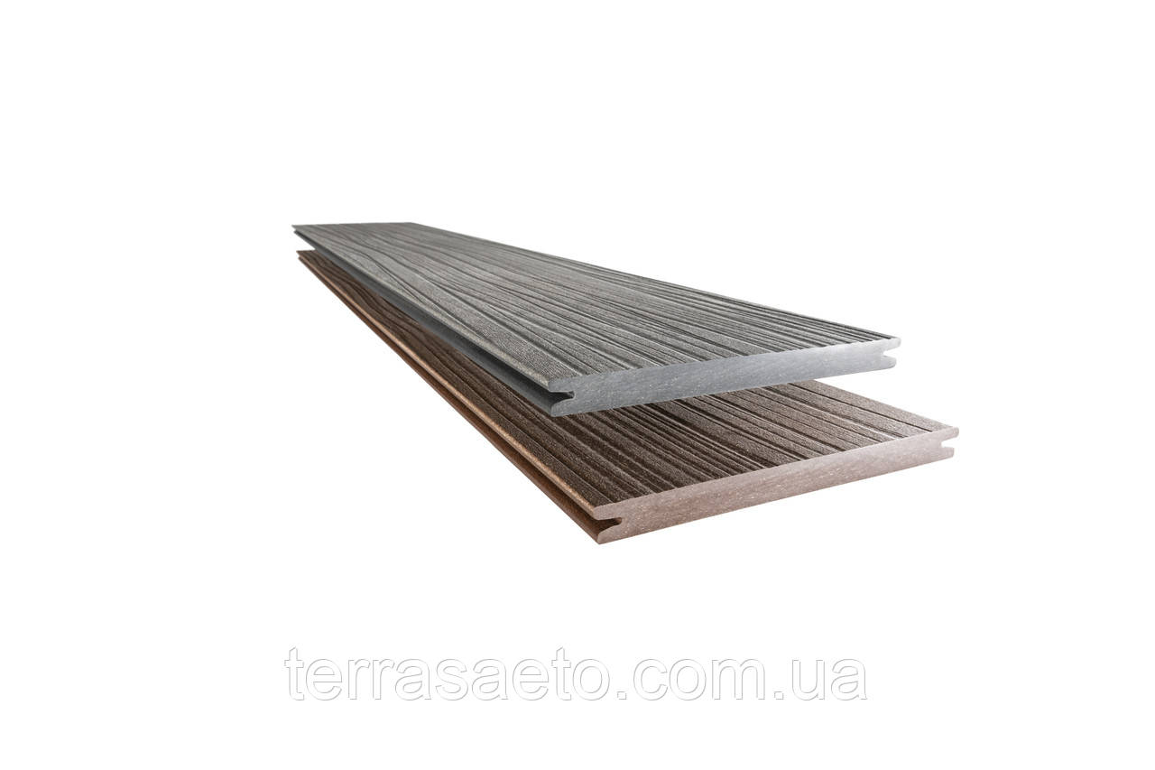 Композитна квадратна дошка EasyDeck® DOLOMIT (brown, grey) 16 x 193 мм