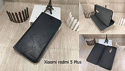 Магнітна чохол-книжка CLASSIC для Xiaomi redmi 5 Plus з візитницею — чорна