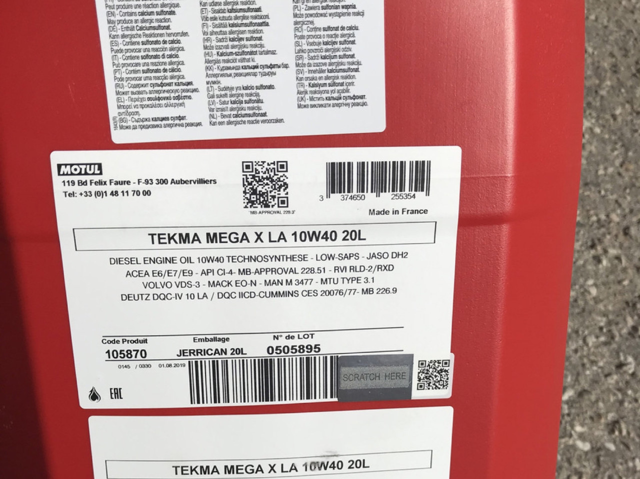 TEKMA MEGA X LA SAE 10W40 (20L)/105870