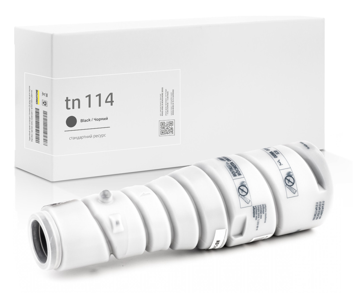 Сумісний тонер-картридж Gravitone Konica Minolta TN-114 89377(DI 152, DI 183, Bizhub 163) (413г x 1шт.), фото 1