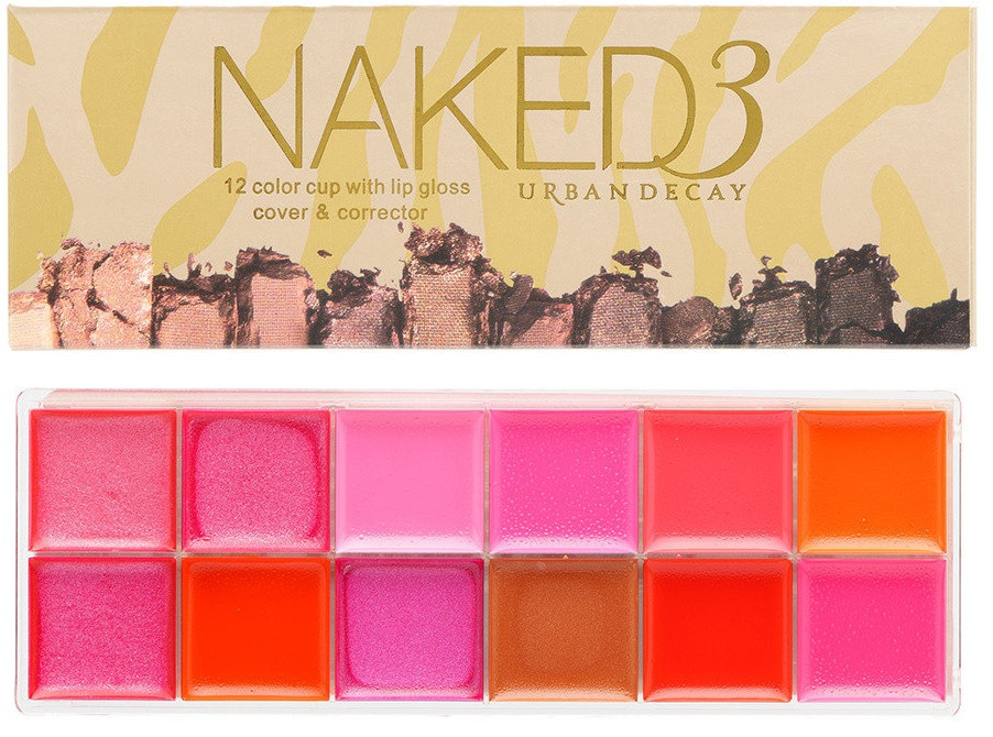 Палітра Помад Naked 3 (палетка 12 штук) світла