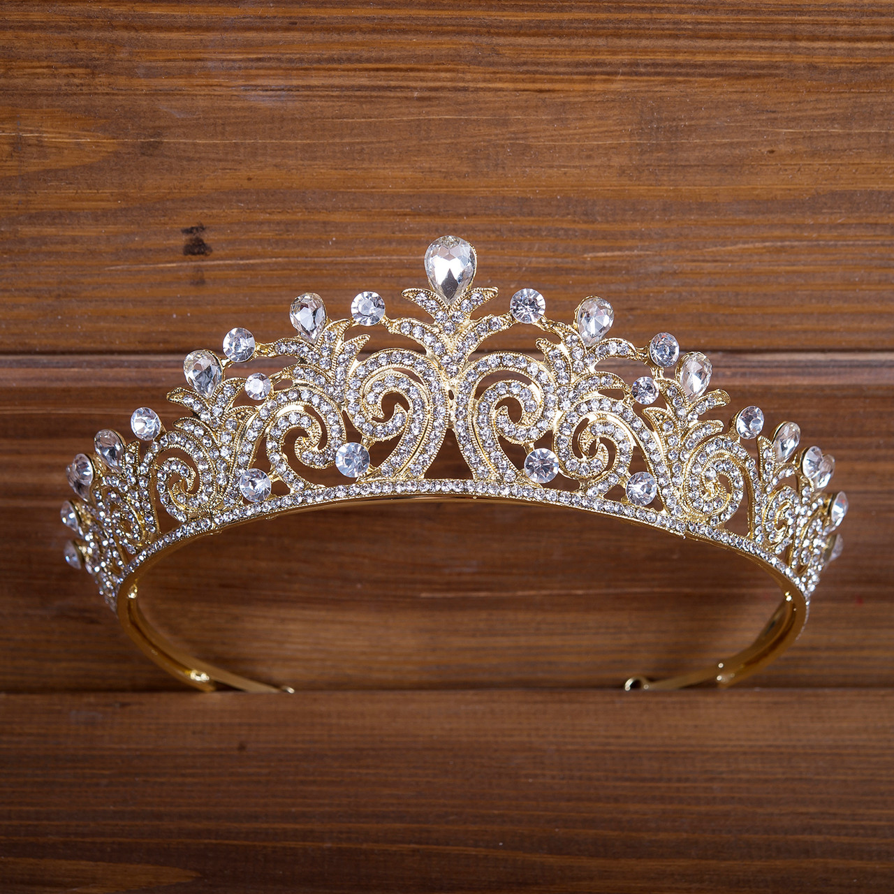 Діадема з камінням SWAROVSKI, золотистий