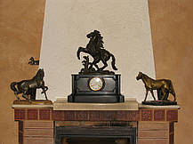 Годинник Приборкання коня 19 століття Франція, фото 2