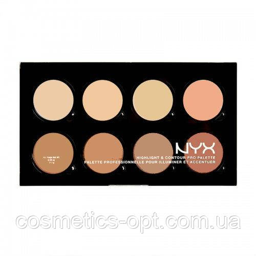 ПРИМ’ЯТЕ ПАКУВАННЯ! Контурувальна професійна палетка Highlight & Contour Pro Palette, фото 1