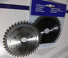 Алмазні 125 мм круги для дерева на болгарку 40 зубів