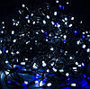 Новорічна гірлянда бахрома 12 м 300 LED (Холодний білий з синім спалахом), фото 6