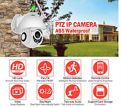Wifi IP камера PTZ зовнішня поворотна вулична 1080P H. 265 2M, фото 3