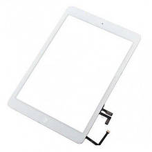 Сенсорний екран для планшета Apple iPad 5 білий \ AAA (з кнопкою і скотчем)