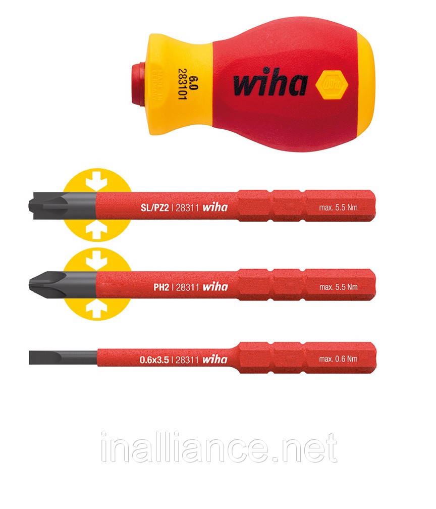 Викрутка з комплектом біт SoftFinish® electric slimVario Wiha 41230