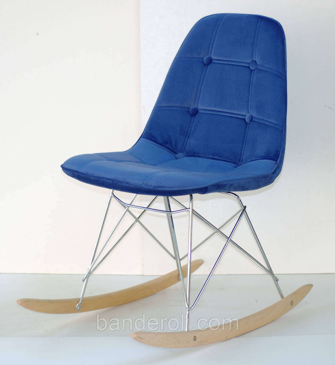 СТІЛЕЦЬ ALEX RACK СИНІЙ ОКСАМИТ В-1, фото 1