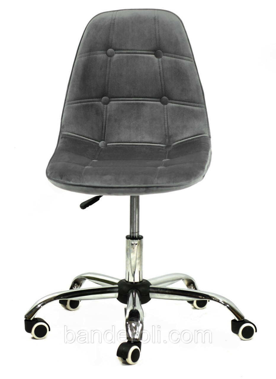 СТІЛЕЦЬ ALEX OFFICE ОКСАМИТ СІРИЙ В-3, фото 1