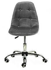 СТІЛЕЦЬ ALEX OFFICE ОКСАМИТ СІРИЙ В-3