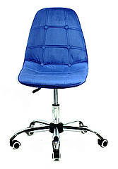 СТІЛЕЦЬ ALEX OFFICE СИНІЙ ОКСАМИТ В-1