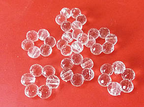 Намистини "Ромашка" прозорий 24 мм 500 грам