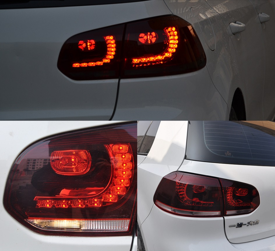 Фонари VW Golf 6 тюнинг led оптика стиль R20 (красная) - фото 3 - id-p800504394