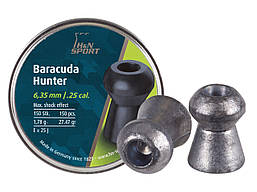 Кулі пневматичні H&N Baracuda Hunter 6.35 mm , 1.78 м, 150 шт/уп.