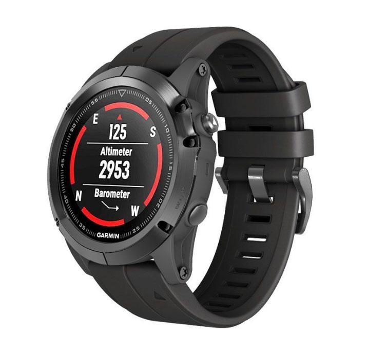 Силіконовий ремінець Primo для годинника Garmin Fenix 5 / 5 Plus / Fenix 6 / 6 Pro - Black