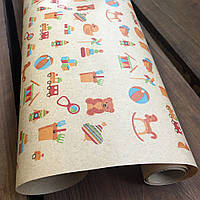 Крафт папір подарункова в асортименті, 0.7 х 2 метри. 70 г/м2. LOVE & home