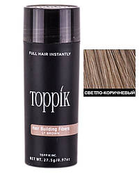 Кератиновий загусник для волосся Toppik (для маскування залисин) 27,5 м Світлий шатен (Light Brown)