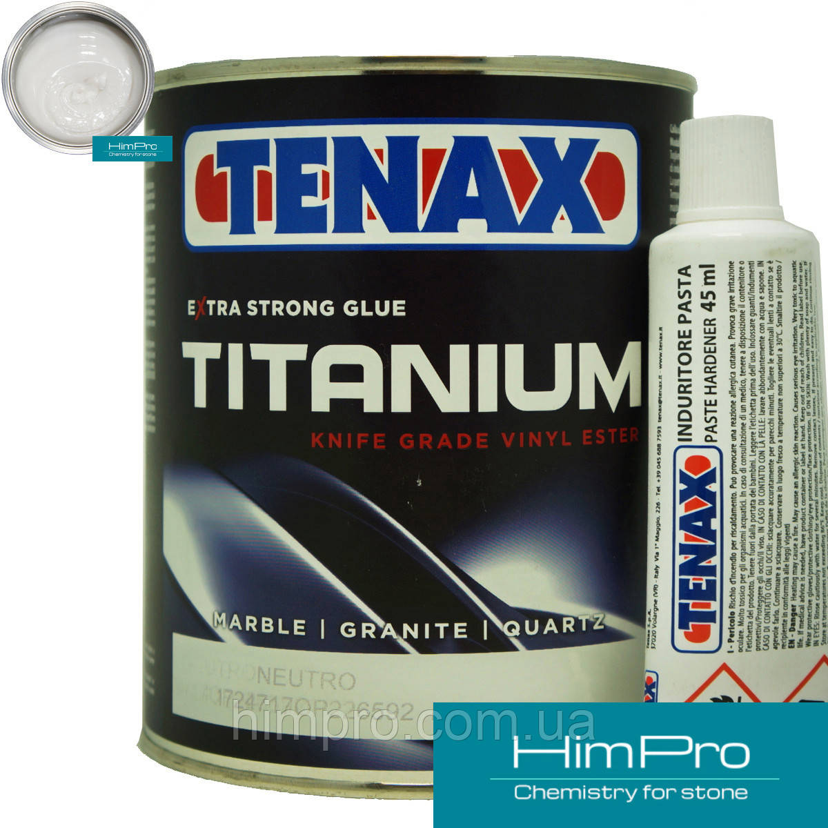 TITANIUM 1L Tenax Высокопрочный винилполиэстеровый клей (молочно- прозрачный)