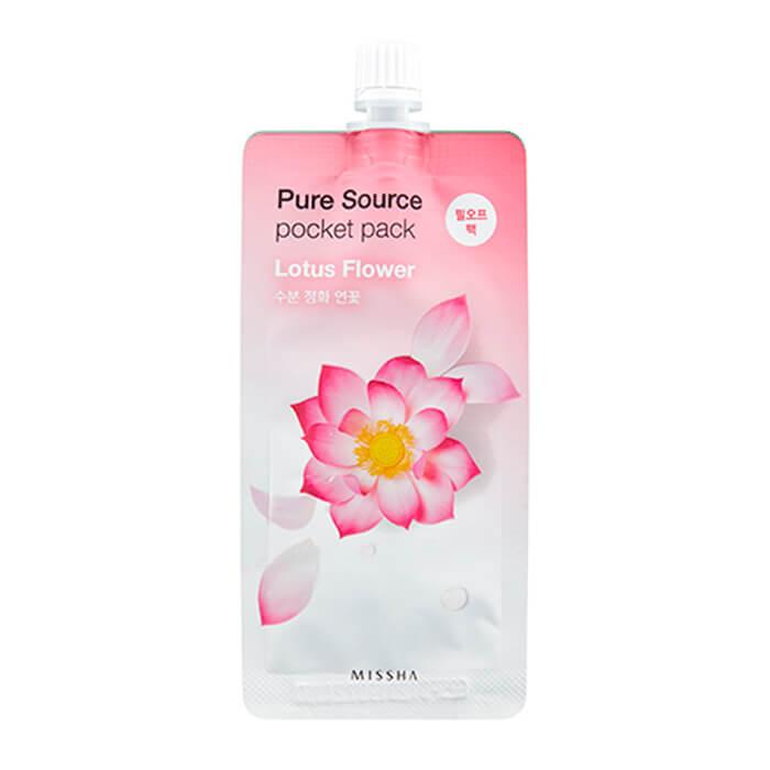 Нічна маска для обличчя Missha Pure Source Pocket Pack Lotus Flower (з азійським лотосом) 10 мл