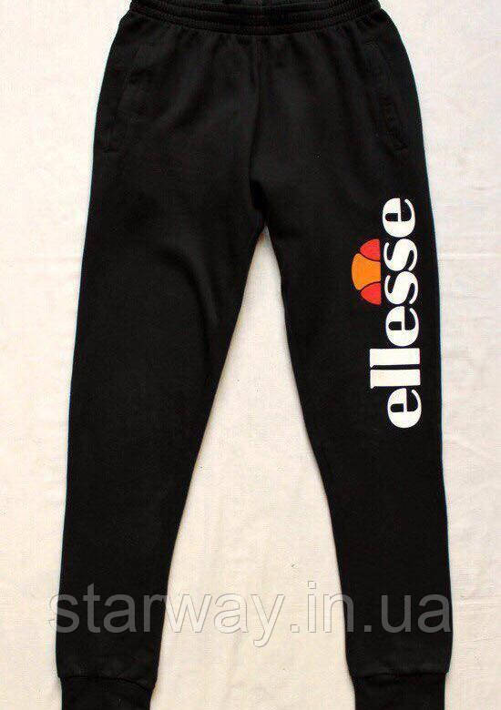 Спортивні чорні штани ellesse big logo