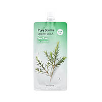 Ночная маска для лица Missha Pure Source Pocket Pack Tea Tree (с экстрактом чайного дерева) 10 мл