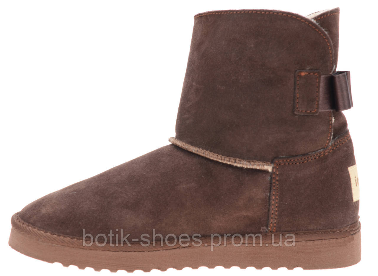 Теплые зимние женские замшевые угги ugg короткие стильные модные классические коричневые 36 размер Inblu EY-1X - фото 3 - id-p1065519232