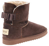 Теплые зимние женские замшевые угги ugg короткие стильные модные классические коричневые 36 размер Inblu EY-1X 36р=23,7-23,8 см