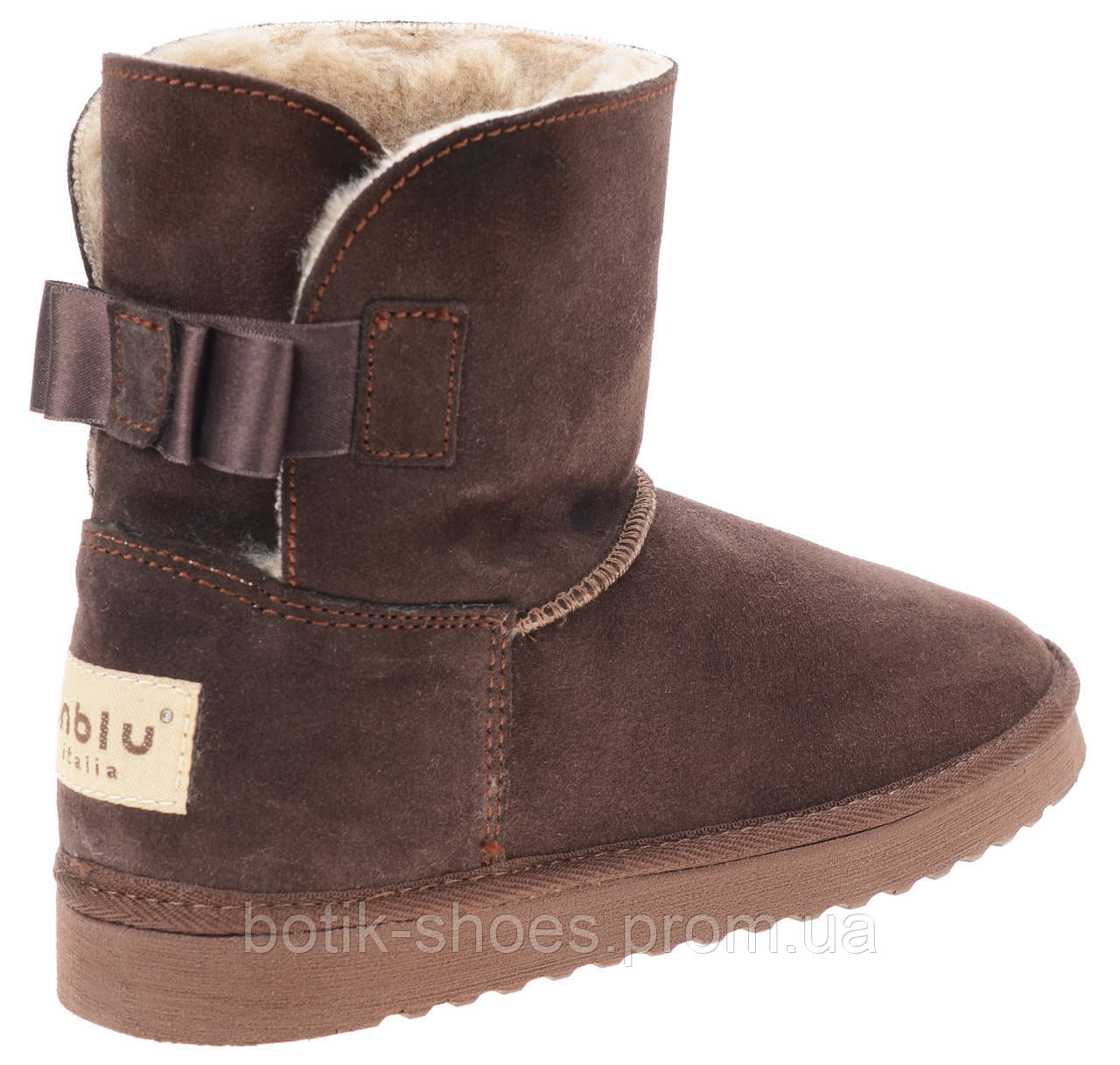 Теплые зимние женские замшевые угги ugg короткие стильные модные классические коричневые 36 размер Inblu EY-1X - фото 4 - id-p1065519232