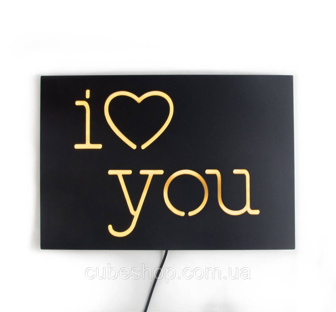 Настінна Led вивіска «I love you»