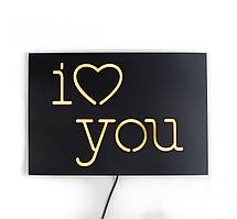 Настінна Led вивіска «I love you»
