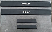 Накладки на пороги Volkswagen Golf IV 5D 1997-2003 4шт. Карбон