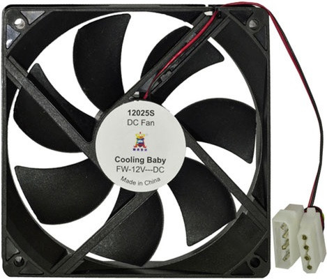 Кулер для корпусу 120мм Cooling Baby 12025S black, фото 1