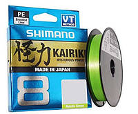 Шнур Shimano Kairiki 8 PE (Mantis Green) 150m 0.28mm 29.3kg