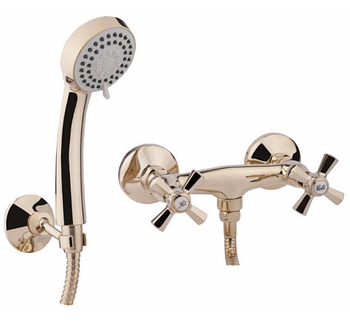 Двохважелеві змішувачі для душу - колір золото