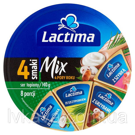 Мікс сирів плавлених 4 smaki Mix 4 pory roku Lactima, 140 г, фото 2