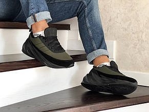 Чоловічі зимові кросівки Adidas Sharks, на хутрі,темно зелені 43,44,46, фото 3
