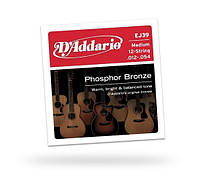 Струны для акустической гитары D'ADDARIO EJ39 Phosphor Bronze 12-String Medium