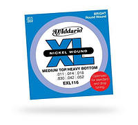 Струны для электрогитары D'ADDARIO EXL116 XL Medium Top Heavy Bottom