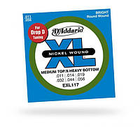 Струны для электрогитары D'ADDARIO EXL117 XL Medium Top X-Heavy Bottom