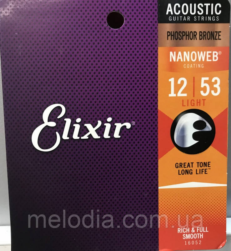 Струни для акустичної гітари Elixir PB NW L