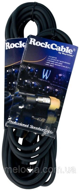 Акустичний кабель ROCKCABLE Акустичний кабель, 2хSpeakon, AWG10, диам.2x2.5мм, 20м, чорний