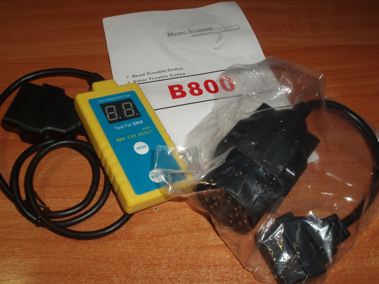 BMW ресеттер B800 Airbag Scan скидання сканер помилок подушок 16 pin + перехідник 20 pin + / Reset Tool B800 for B